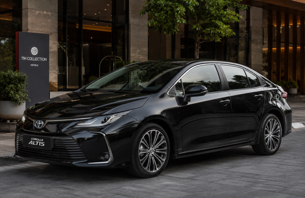 Toyota Corolla Altis preto 2026, um dos melhores carros para Uber Black no Brasil