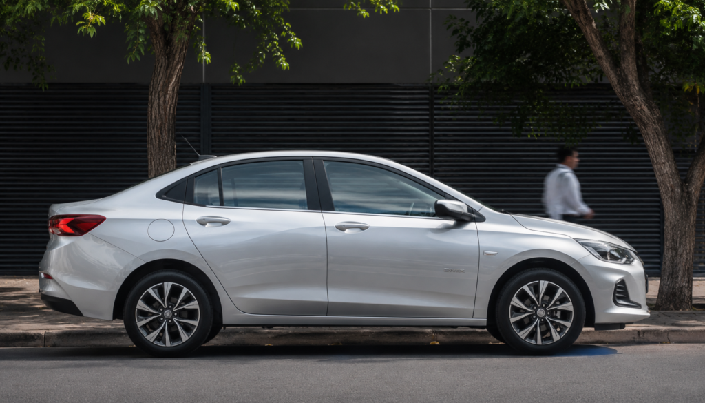 Chevrolet Onix Plus 2026 branco, um dos melhores carros para Uber na categoria UberX