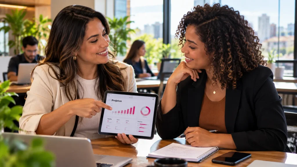 Mulheres empreendedoras dialogando sobre o modelo de expansão do lady driver nas cidades.
